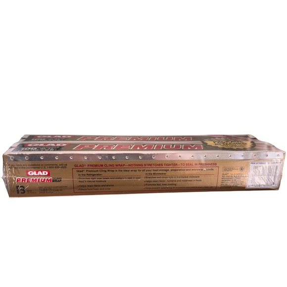 Two (2) Vintage 1990s Glad Premium Cling Wrap 100 Square Feet New Movie Prop - Picture 3 of 4
